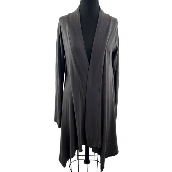 VELVET Gray M Long Cardigan Sweater Cotton Long Sleeve Open Front Regular Fit - Picture 1 of 10